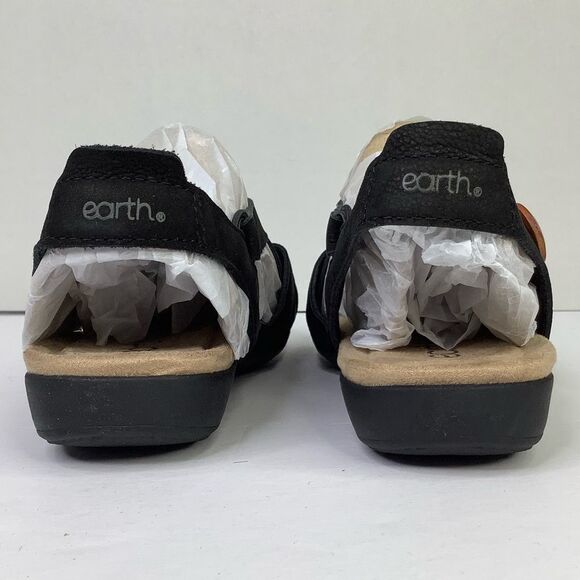 New! Earth Etbelite-QV Black Leather Strap Comfort Women's Sandals Sz 8M - Picture 6 of 9